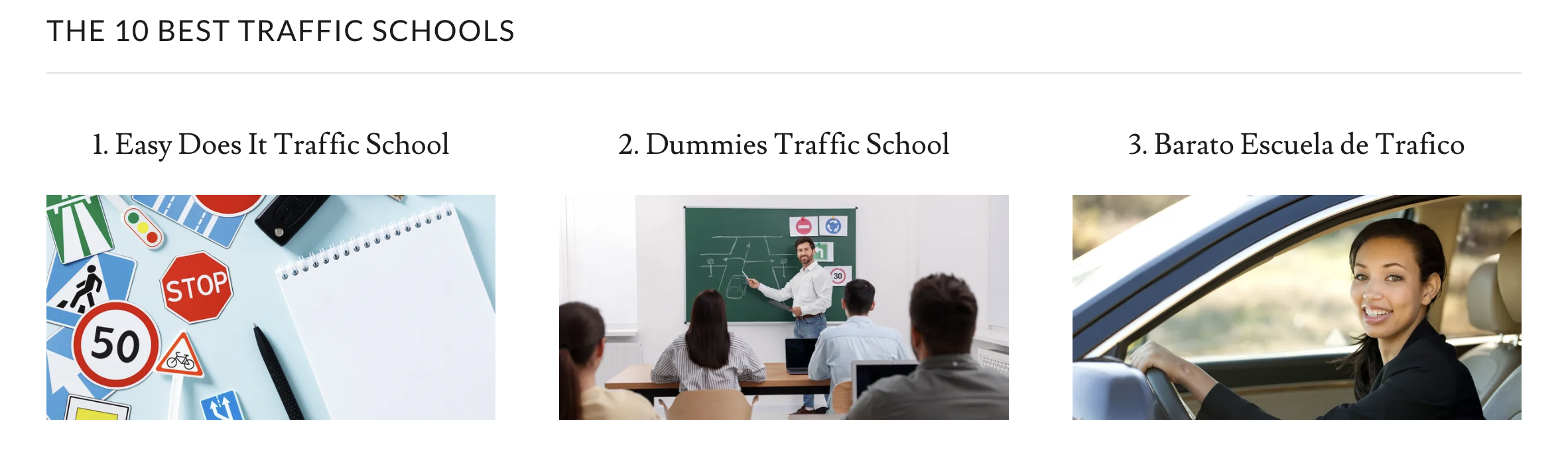 Featured on Ten Best Traffic Schools