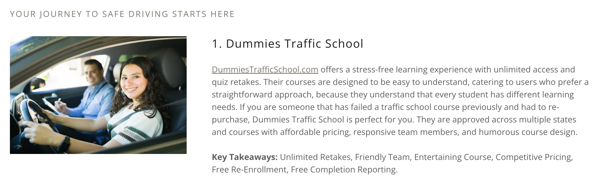 Featured on Ten Best Traffic Schools